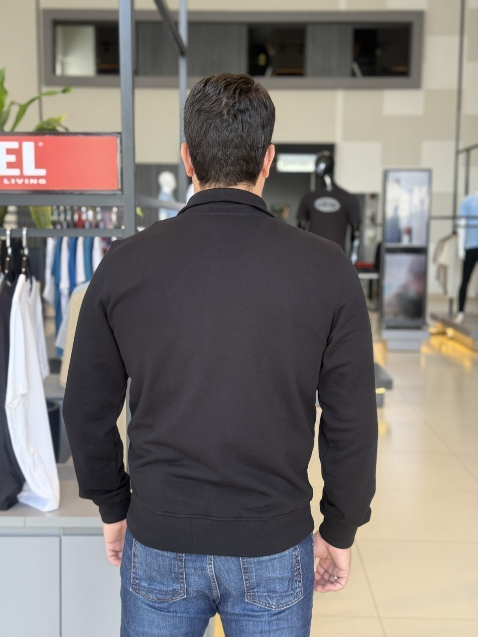 Blusa Diesel Moletom S-Ginni-Zip-Od Felpa Masculino