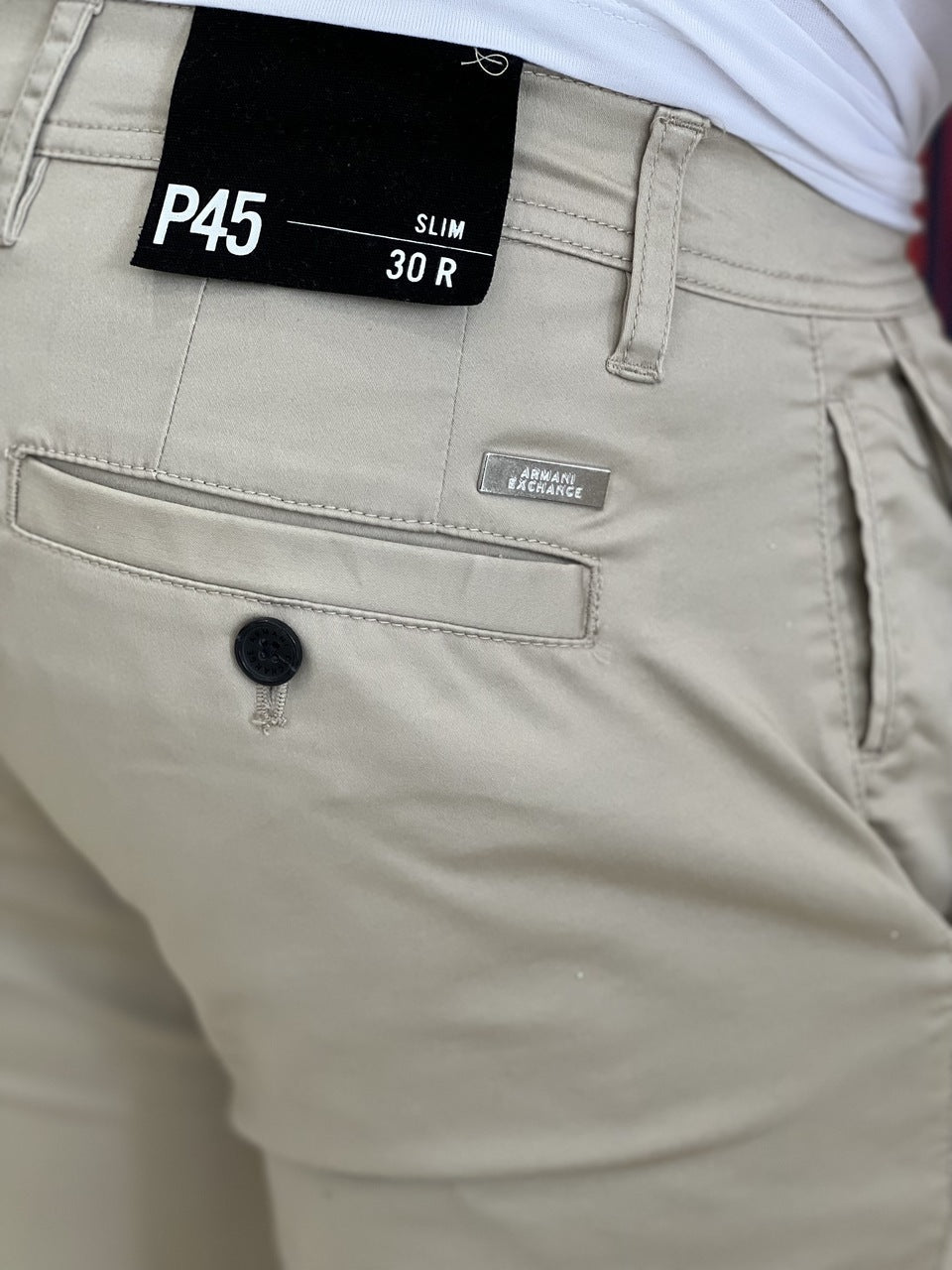 Calça Armani Exchange Slim Alfaiataria 8NZP45ZN1RZ Bege Masculino Bege
