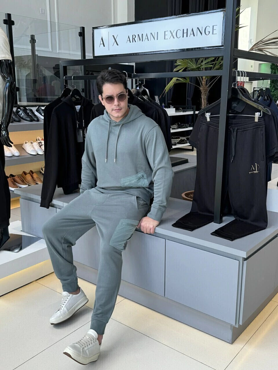 Calça Armani Exchange Moletom Masculino