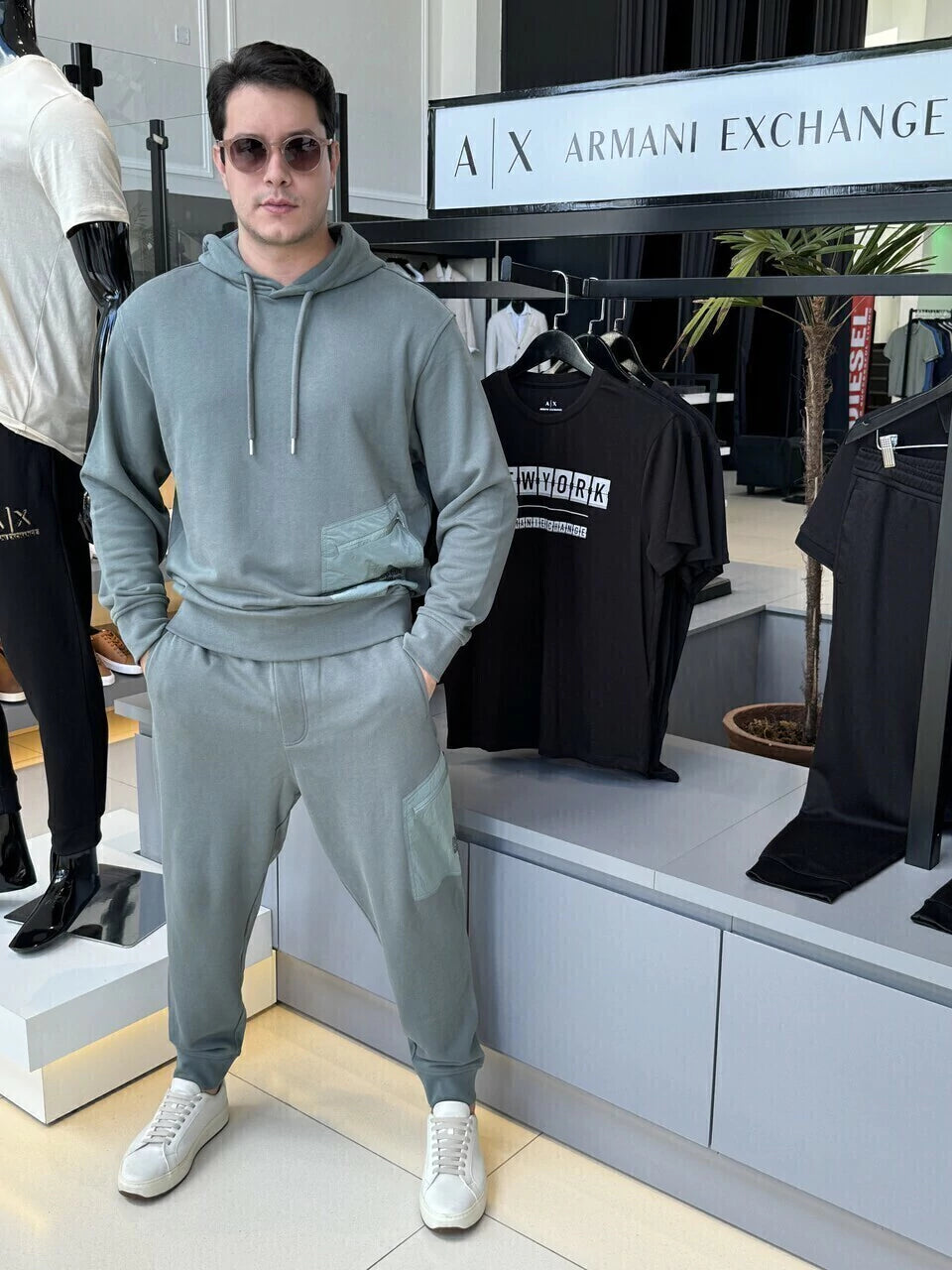 Calça Armani Exchange Moletom Masculino