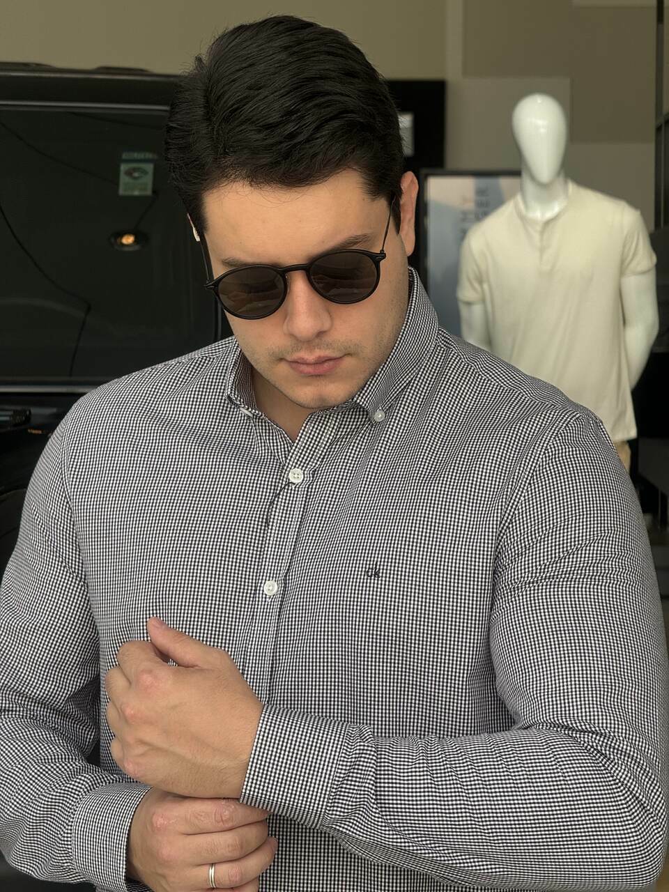 Camisa Calvin Klein Manga Longa Regular Masculino