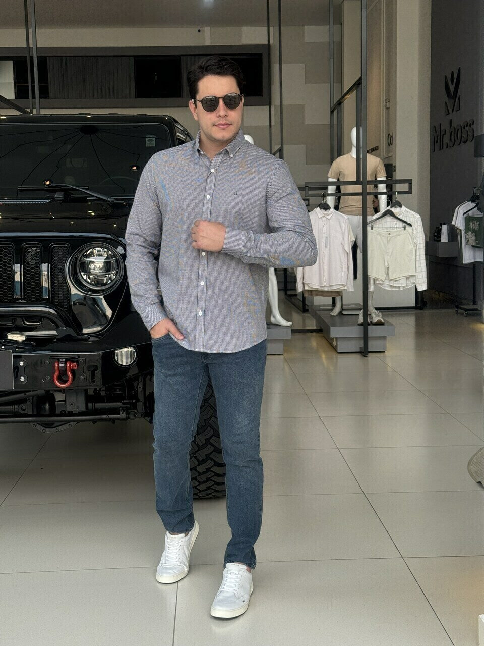 Camisa Calvin Klein Manga Longa Regular Masculino