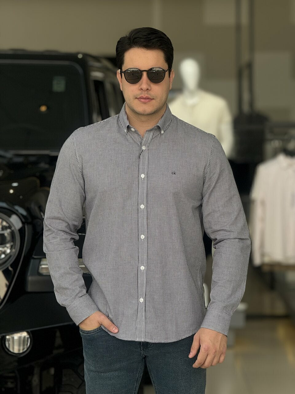 Camisa Calvin Klein Manga Longa Regular Masculino
