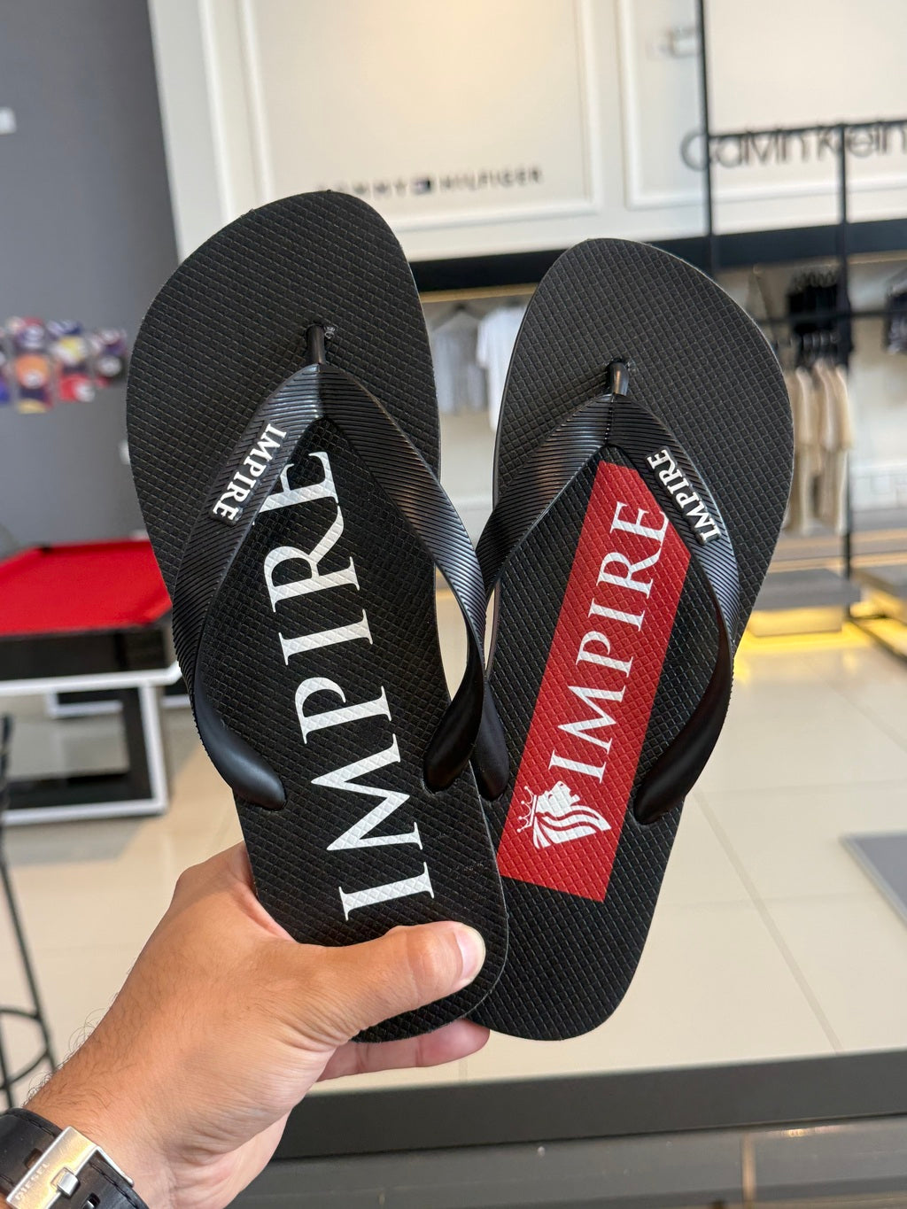 Chinelo Impire Lion e Lettering Assinatura Estampado Masculino