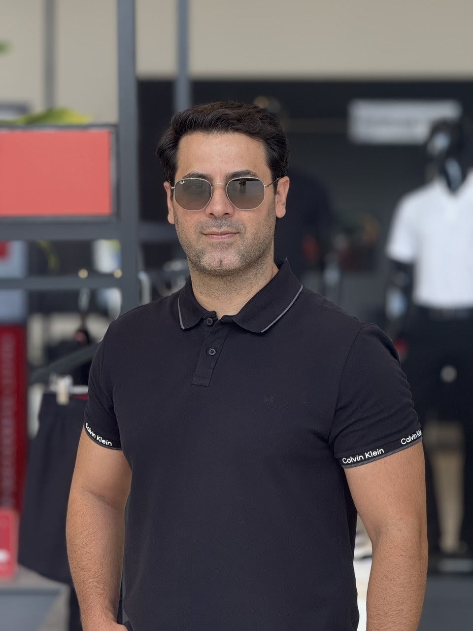 Polo Calvin Klein Slim Fit Logo Punho Masculino