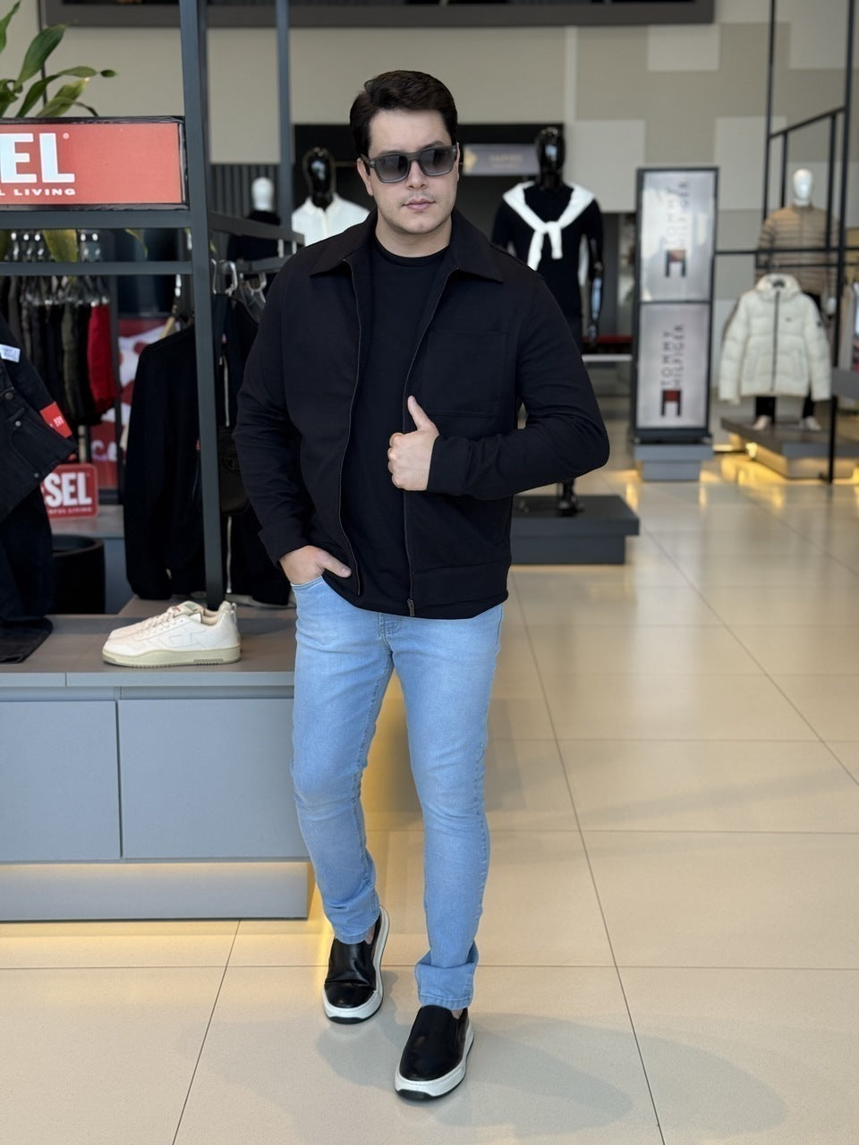 Jaqueta Calvin Klein Zíper com Bolso Masculino
