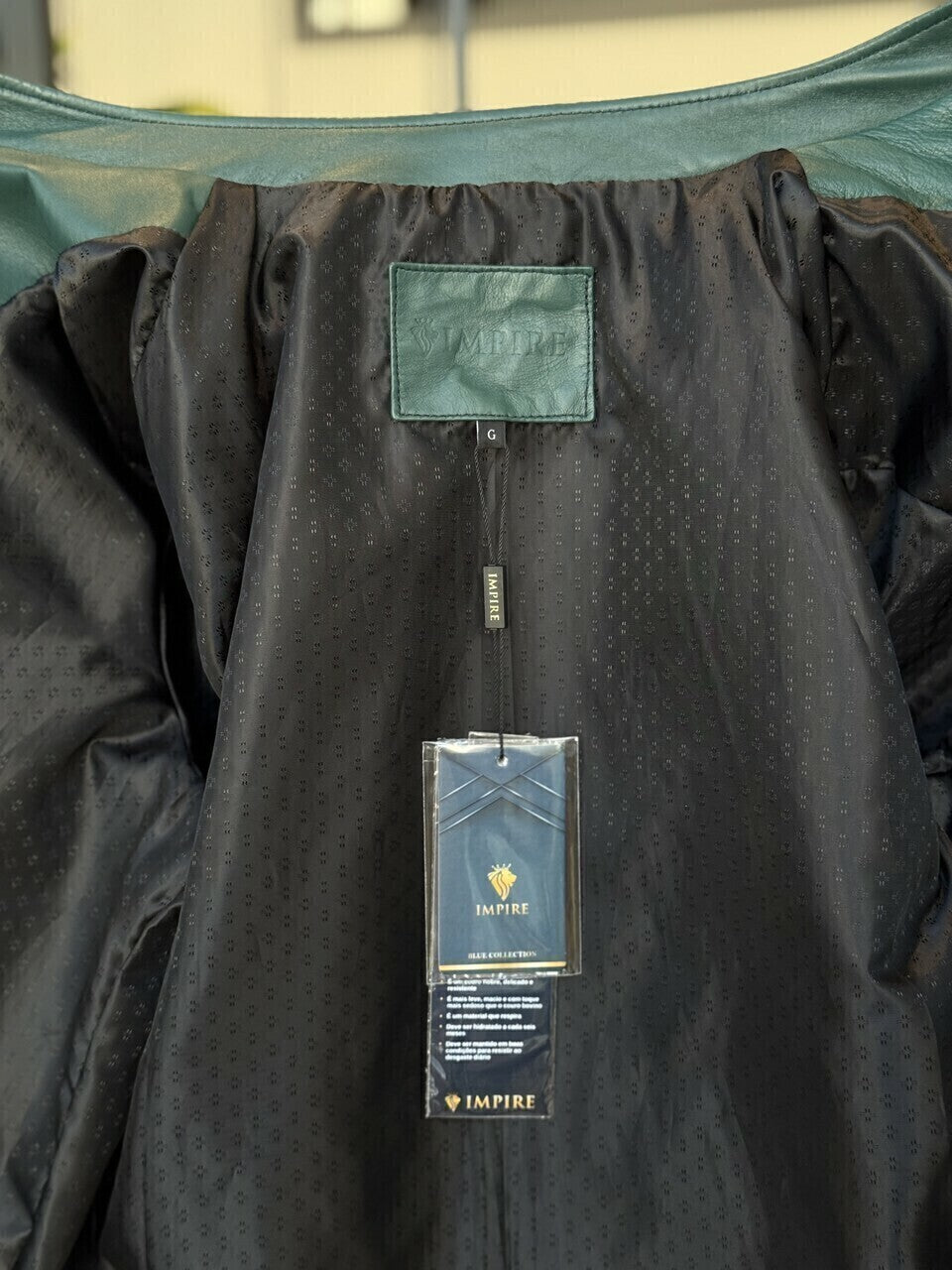 Jaqueta Impire Slim em Couro Pelica Masculino
