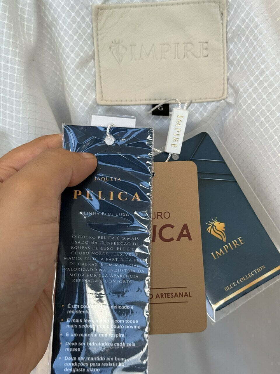 Jaqueta Impire Slim em Couro Pelica Masculino