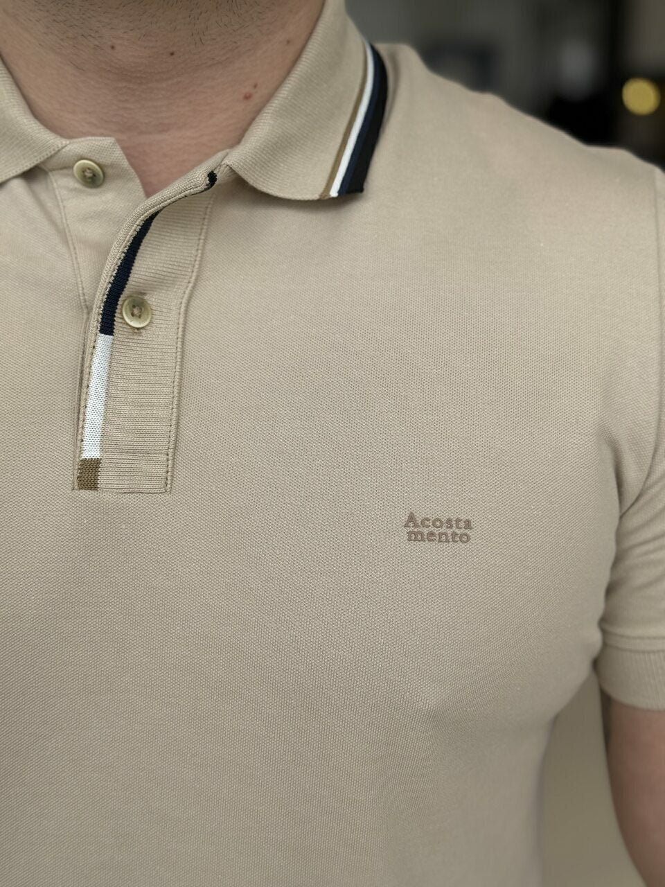 Polo Acostamento Casual Masculino