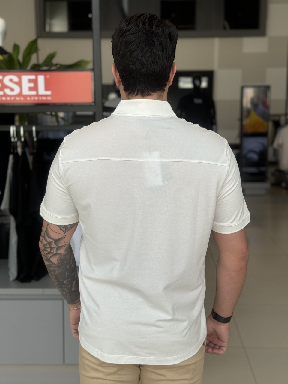 Polo Armani Exchange com Zíper Masculino