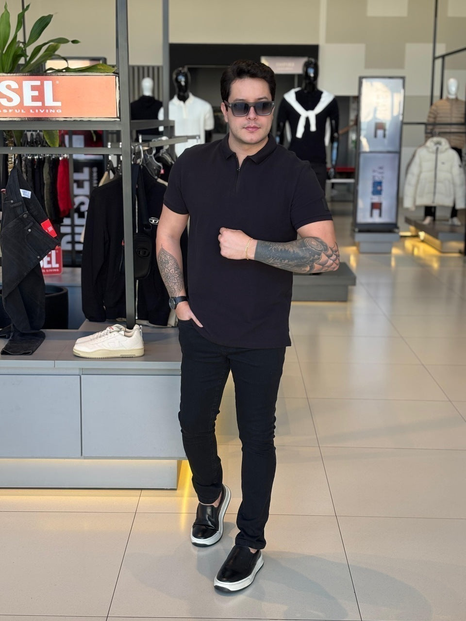 Polo Calvin Klein Piquet Desagulhado Masculino