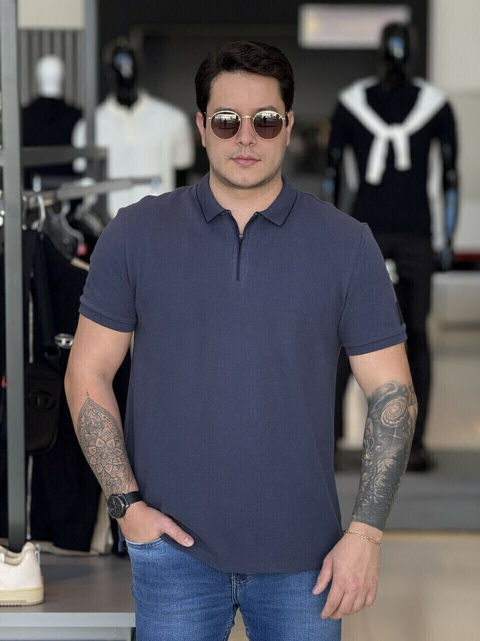 Polo Calvin Klein Piquet Desagulhado Masculino