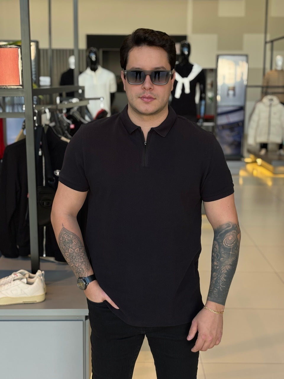 Polo Calvin Klein Piquet Desagulhado Masculino