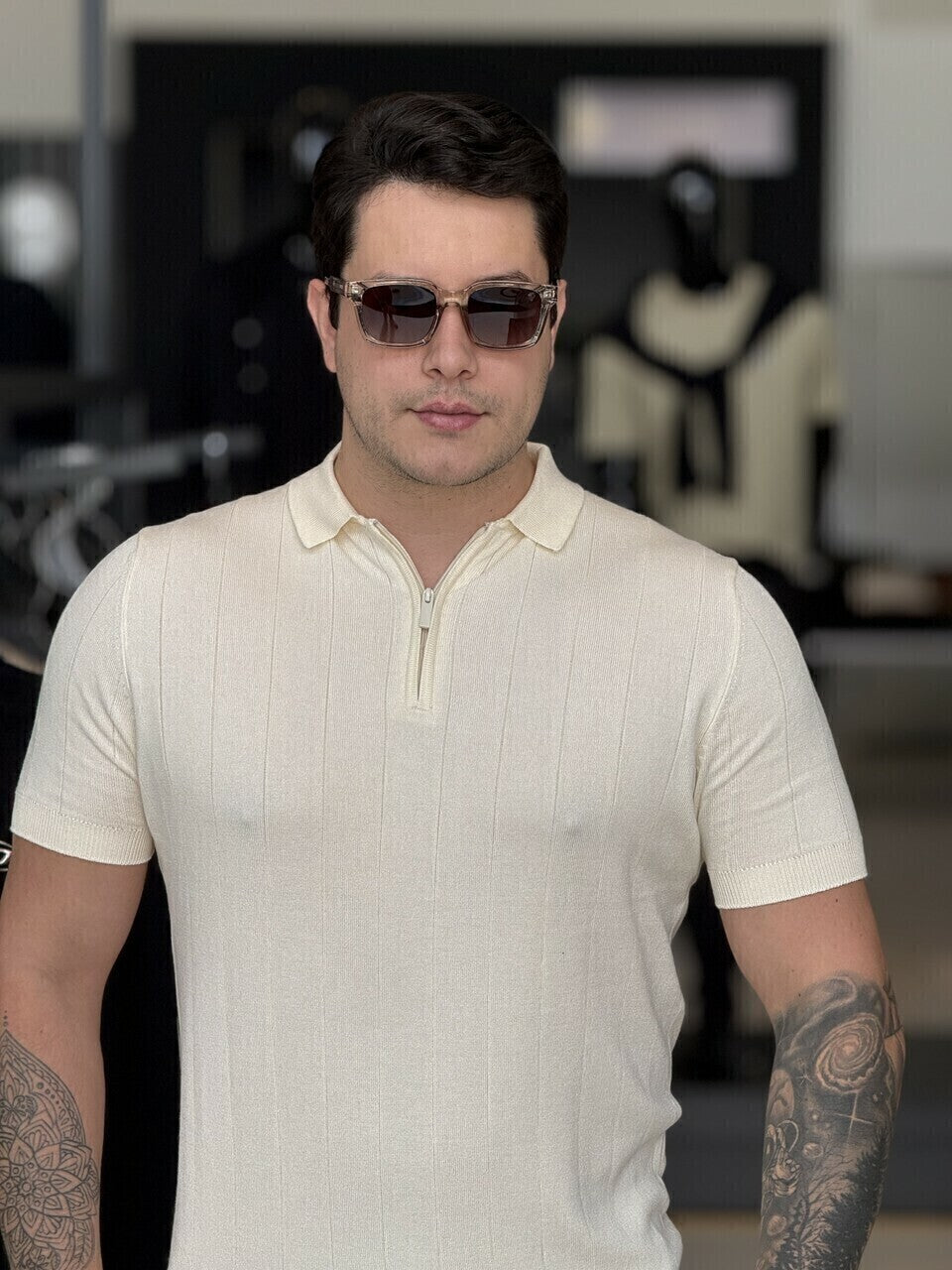 Polo Impire Tricot Listras Masculino