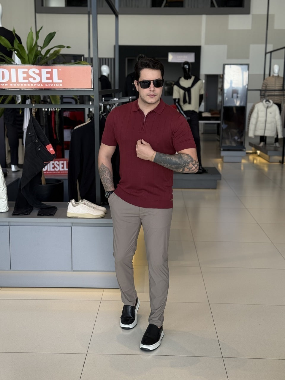 Polo Impire Tricot Listras Masculino