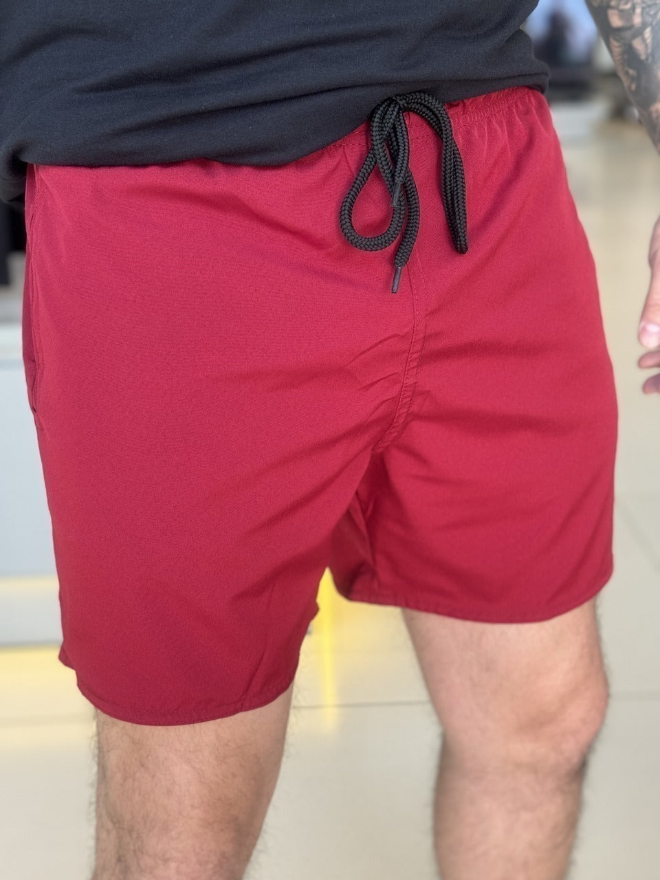 Short Acostamento Plus Size Elastano Masculino