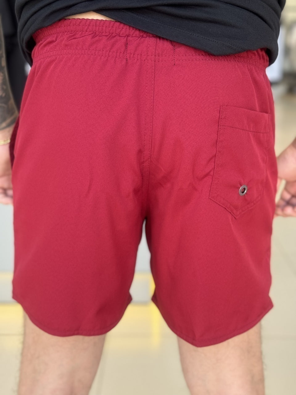 Short Acostamento Plus Size Elastano Masculino