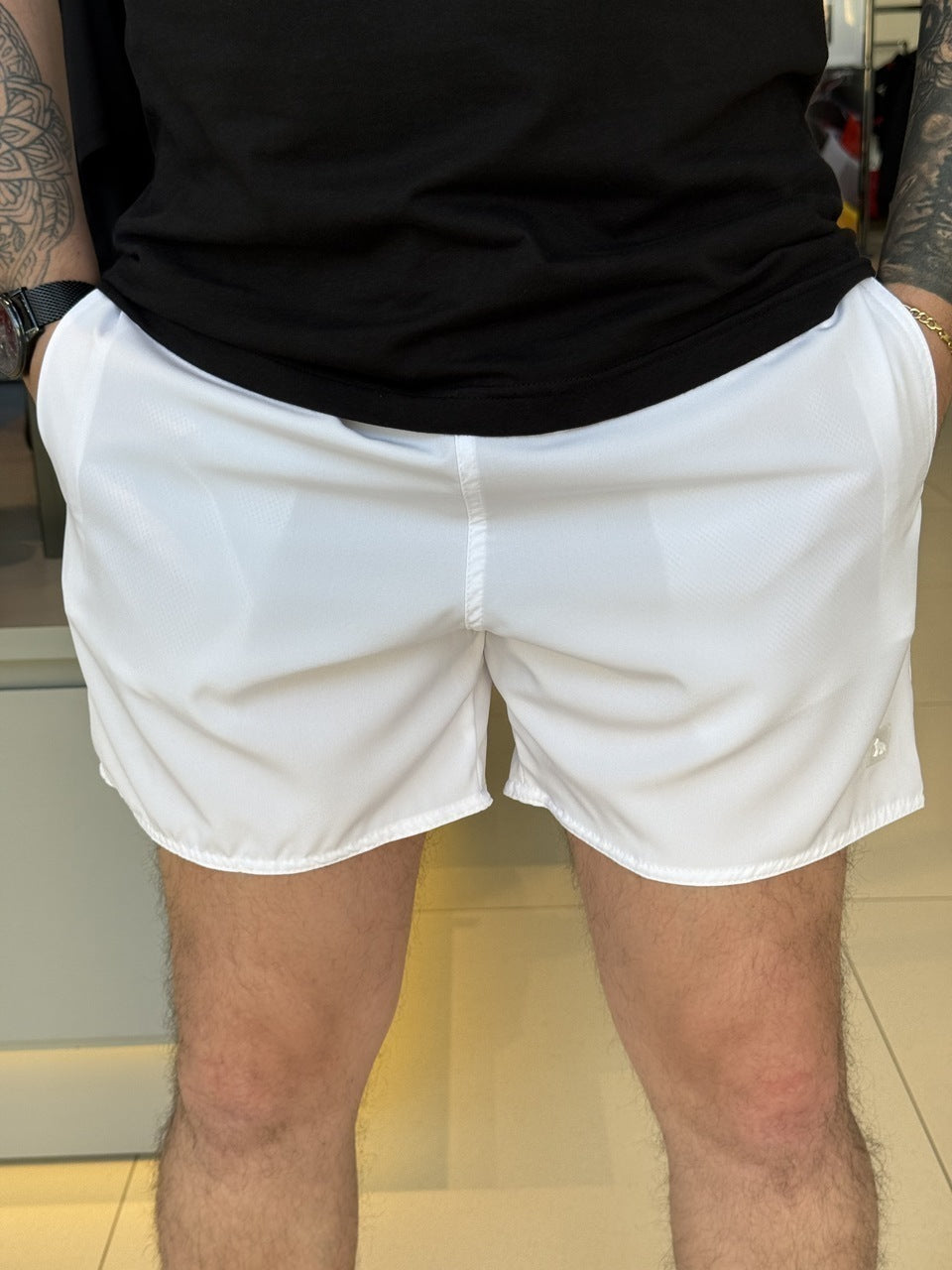 Short Acostamento Plus Size Elastano Masculino