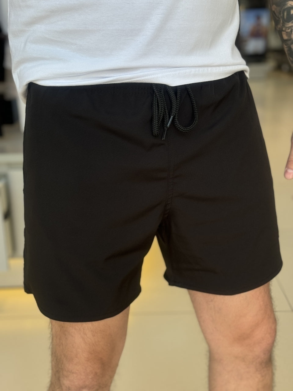 Short Acostamento Plus Size Elastano Masculino