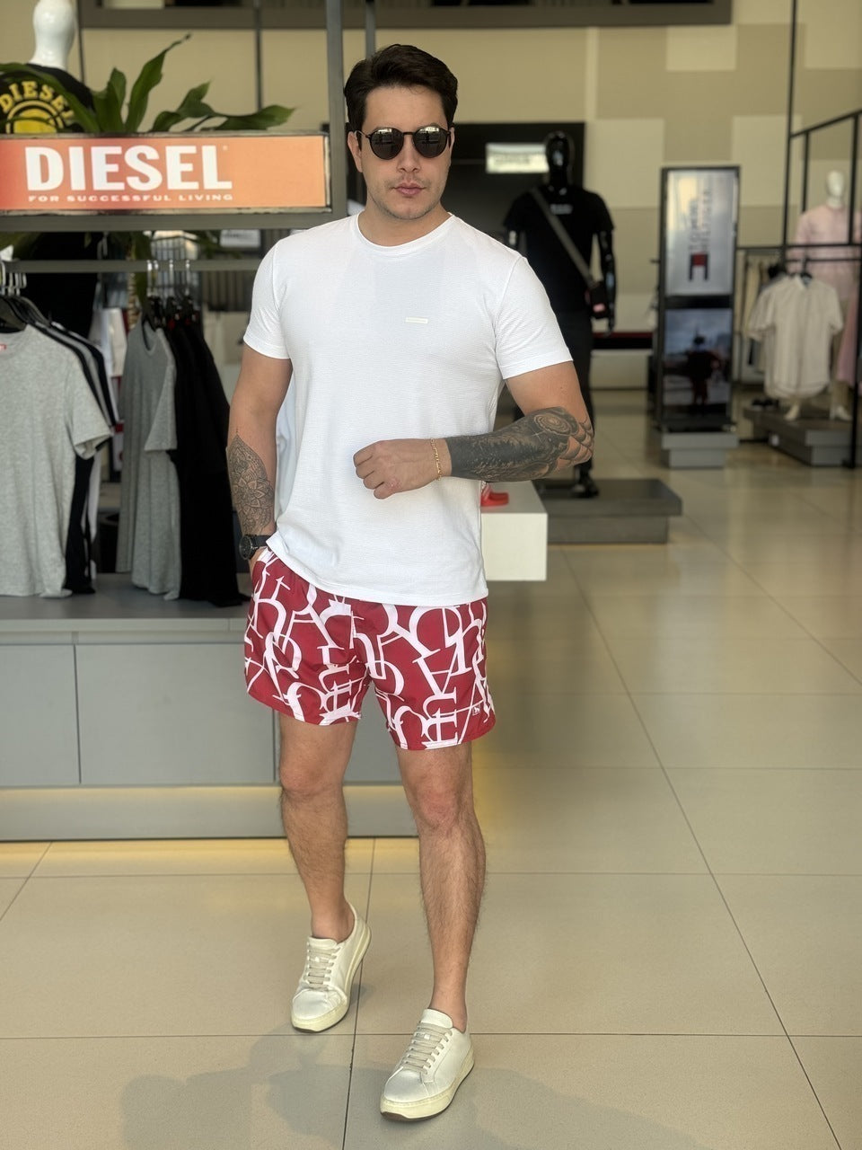 Short Acostamento Elastano Masculino