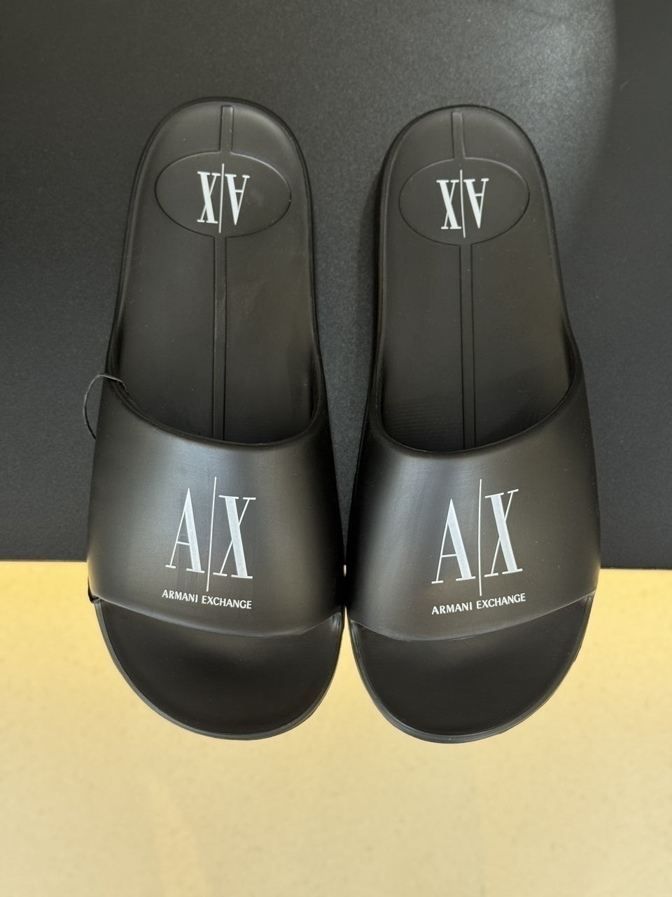 Slide Armani Exchange Bubble com Logo Masculino