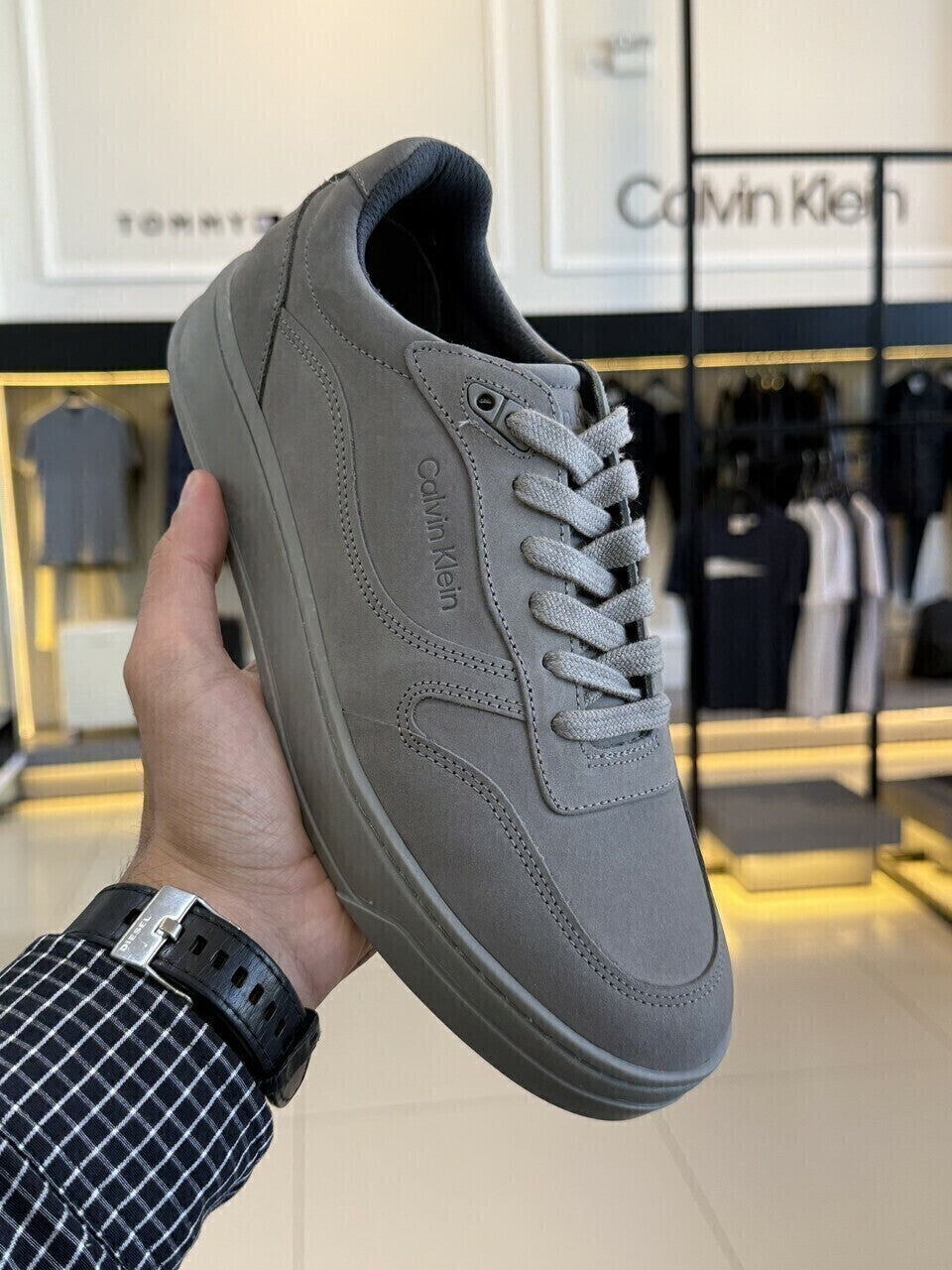 Tenis Calvin Klein Layers Queima Lateral Nobuck Masculino