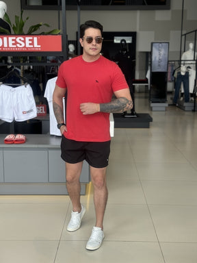 Camiseta Acostamento Lobo nas Costas Masculino