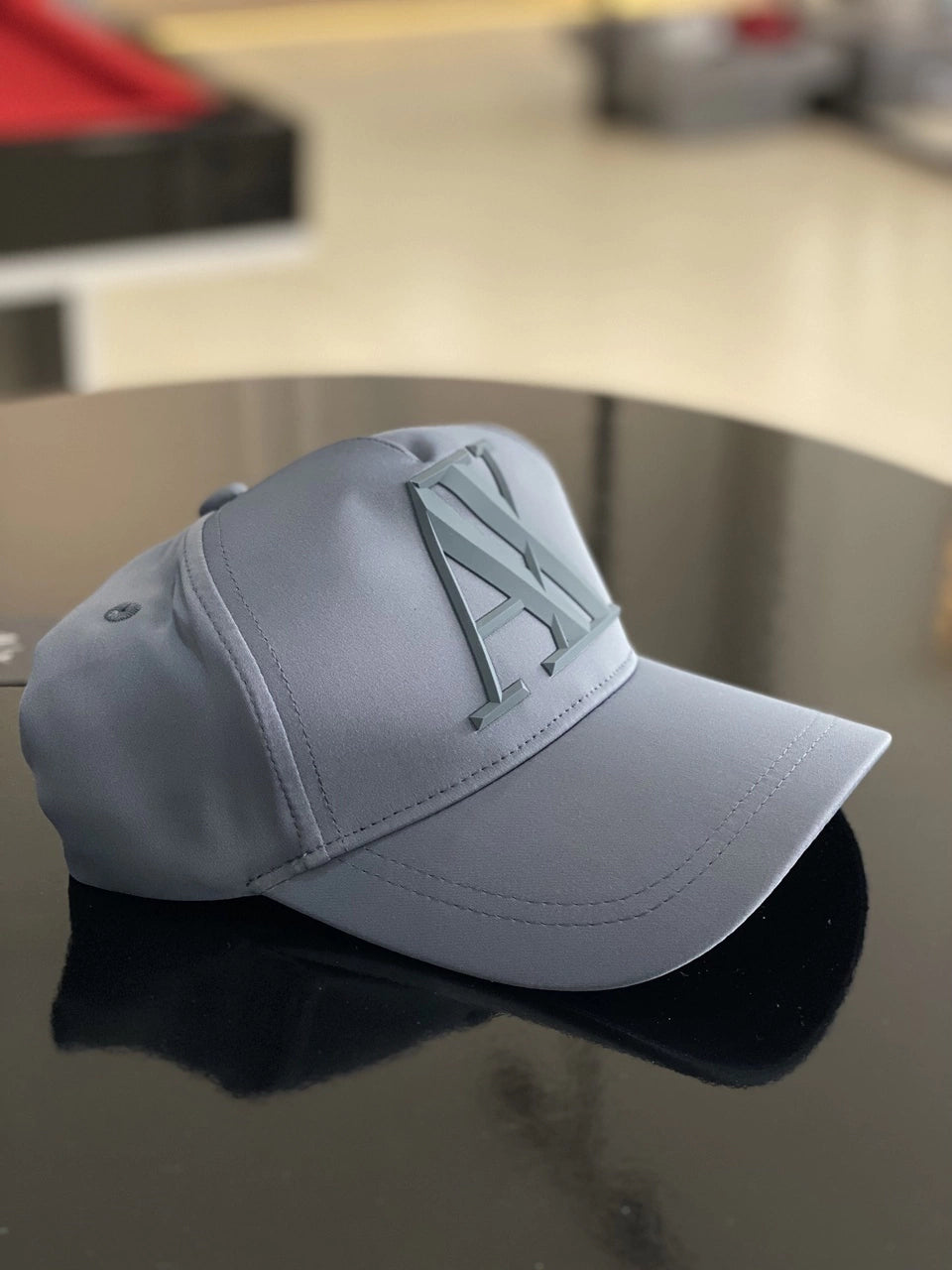 Boné Armani Exchange Logo Emborrachado Relevo Masculino Azul