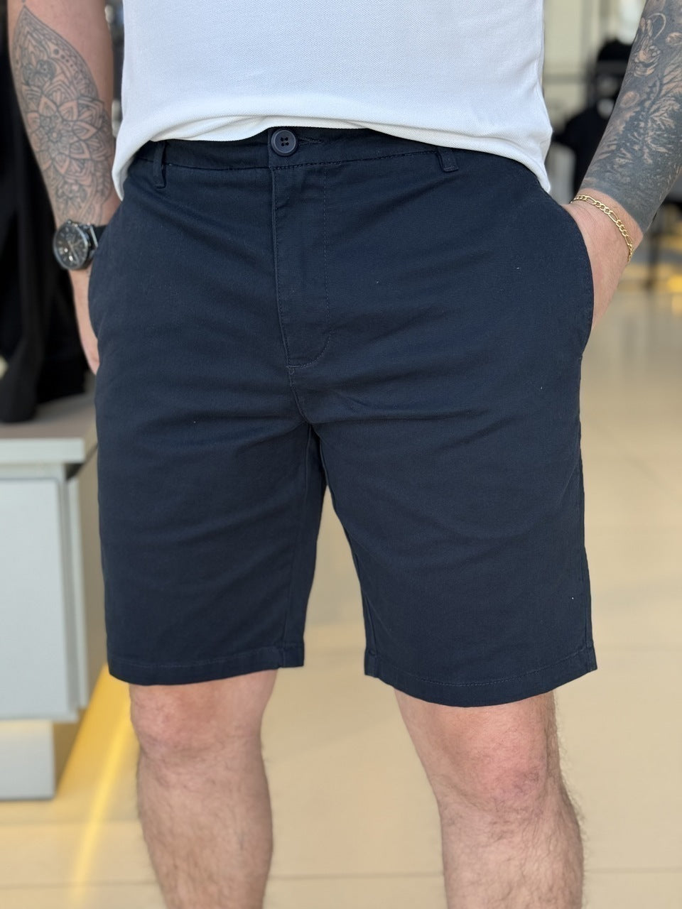 Bermuda Calvin Klein Sarja com Bolso Masculino