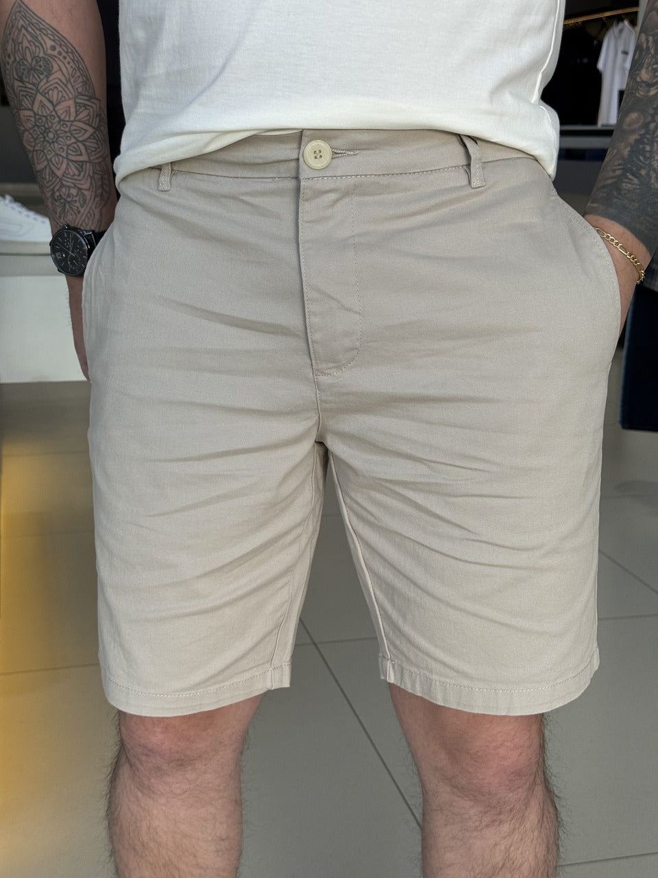 Bermuda Calvin Klein Sarja com Bolso Masculino