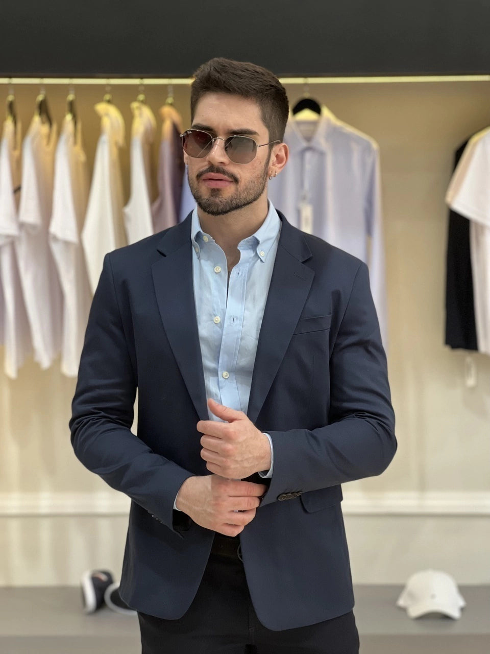 Blazer Calvin Klein Essentials Extreme Slim Masculino Azul Marinho