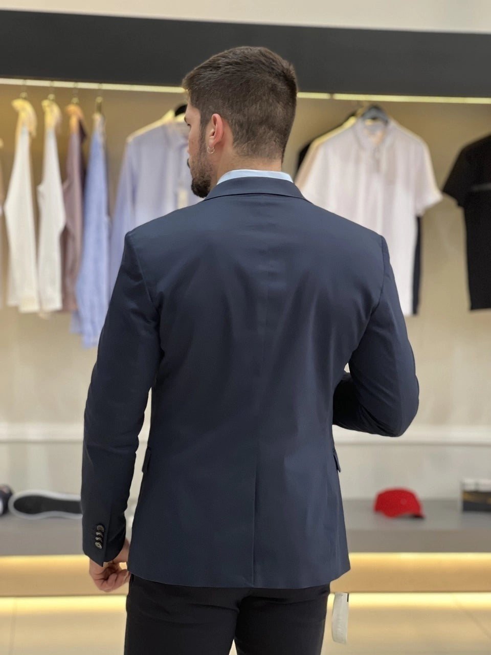 Blazer Calvin Klein Essentials Extreme Slim Masculino Azul Marinho