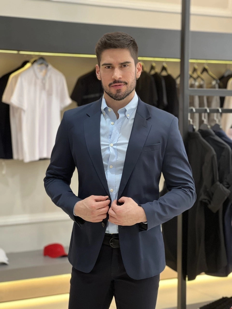 Blazer Calvin Klein Essentials Extreme Slim Masculino Azul Marinho