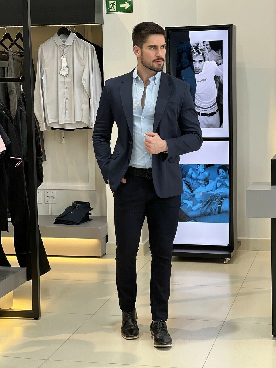 Blazer Calvin Klein Essentials Extreme Slim Masculino Azul Marinho