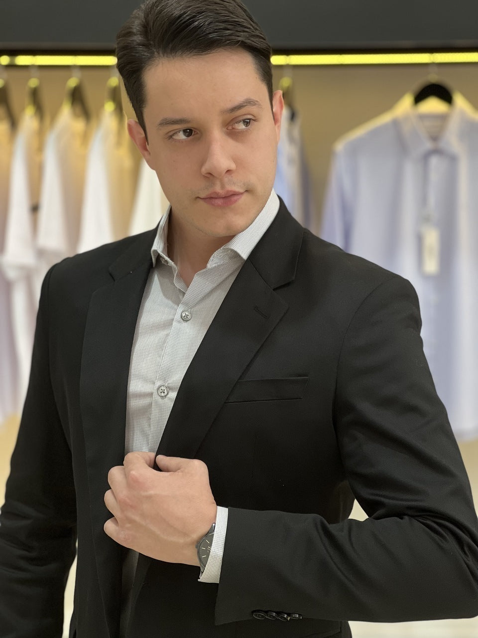Blazer Calvin Klein Essentials Extreme Slim Masculino Preto