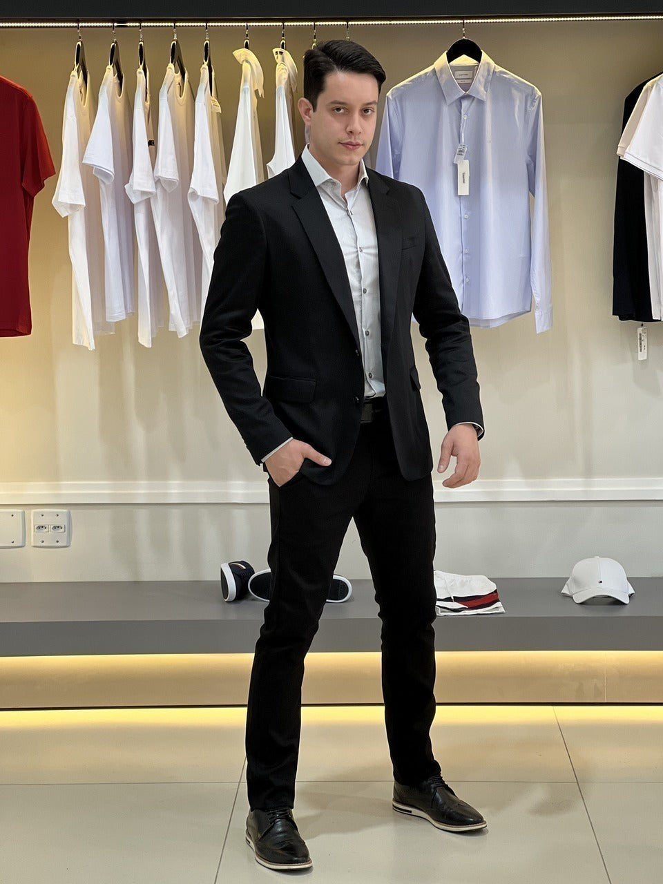 Blazer Calvin Klein Essentials Extreme Slim Masculino Preto