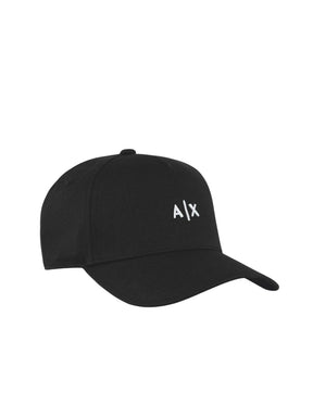 Boné Armani Exchange Logo Assinatura Bordado Relevo Frontal Masculino Preto