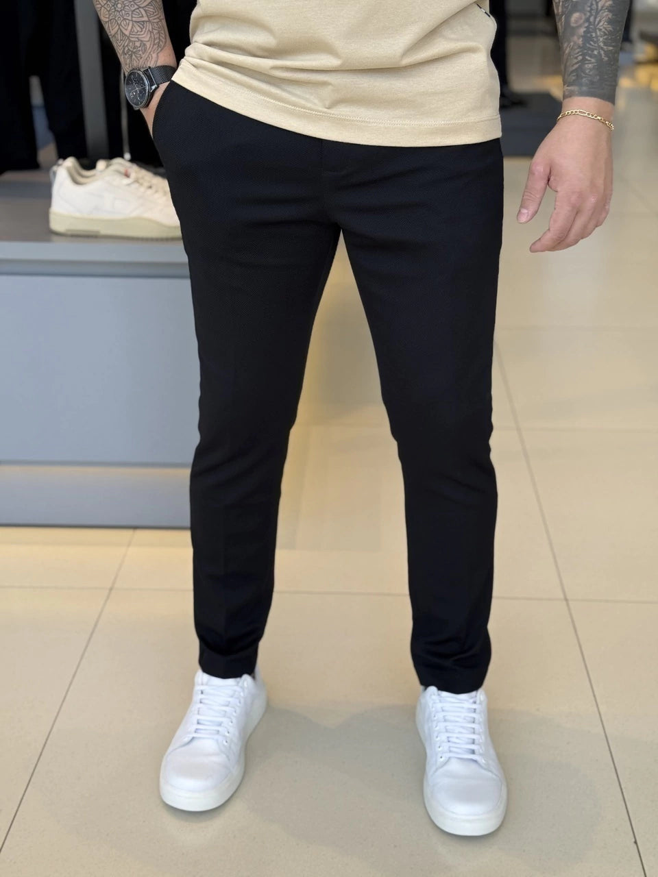 Calça Impire Alfaiataria Slim Cropped Masculino