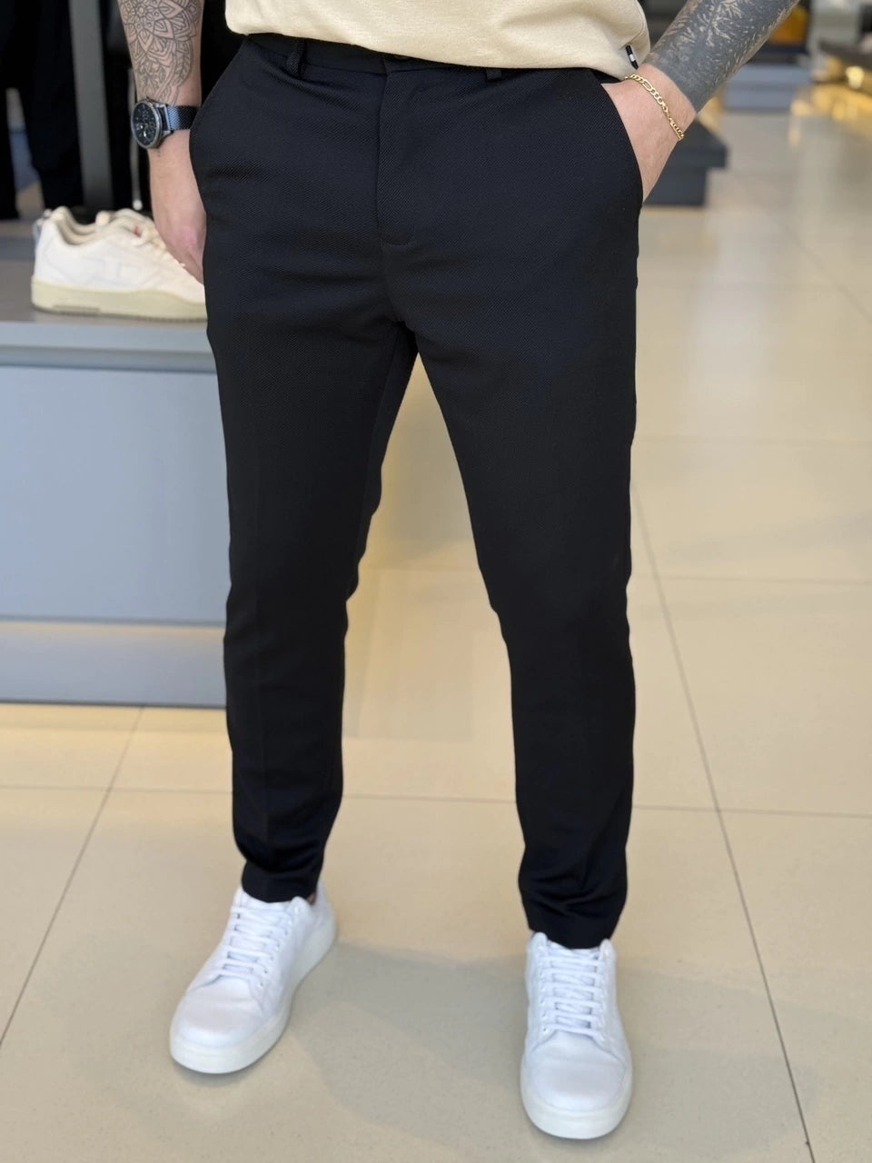 Calça Impire Alfaiataria Slim Cropped Masculino
