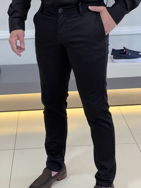 Calça Armani Exchange Slim Alfaiataria 8NZP45ZN1RZ Black Masculino Preto