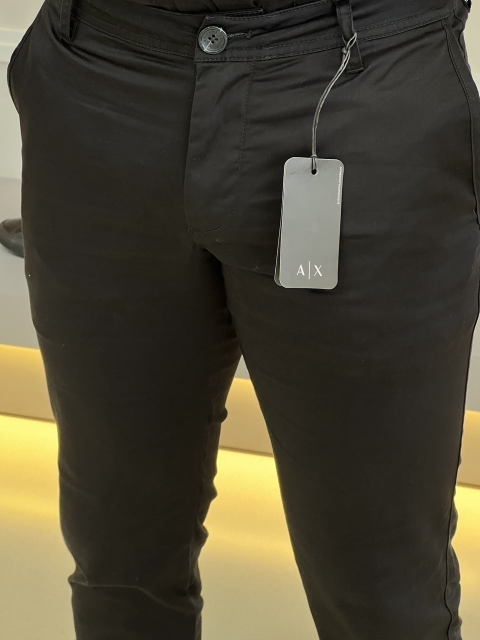 Calça Armani Exchange Slim Alfaiataria 8NZP45ZN1RZ Black Masculino Preto