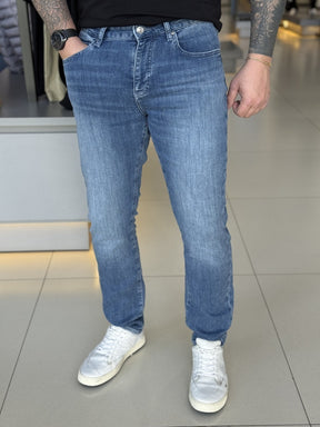 Calça Armani Exchange Jeans Fleece Slim Fit Masculino