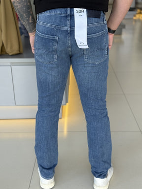 Calça Armani Exchange Jeans Fleece Slim Fit Masculino
