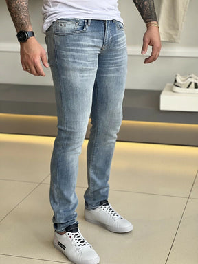 Calça Armani Exchange Jeans Slim Light Masculino Azul Claro