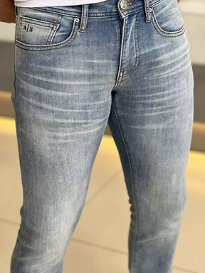 Calça Armani Exchange Jeans Slim Light Masculino Azul Claro