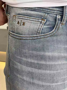 Calça Armani Exchange Jeans Slim Light Masculino Azul Claro