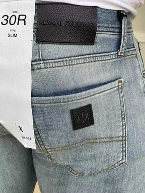 Calça Armani Exchange Jeans Slim Light Masculino Azul Claro