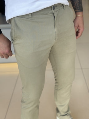 Calça Calvin Klein Slim Fit Sueded Stretch Masculino