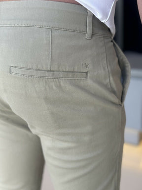 Calça Calvin Klein Slim Fit Sueded Stretch Masculino