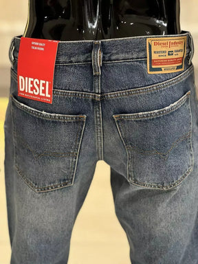 Calça Diesel Jeans Superior Quality Italian Washing Destroyed Masculino Azul